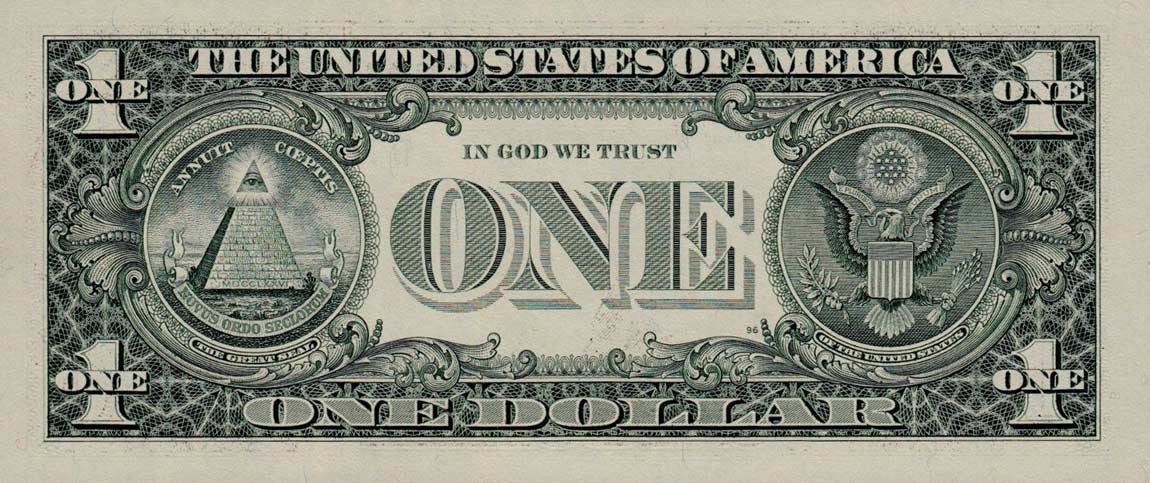 Back of United States p515a: 1 Dollar from 2003