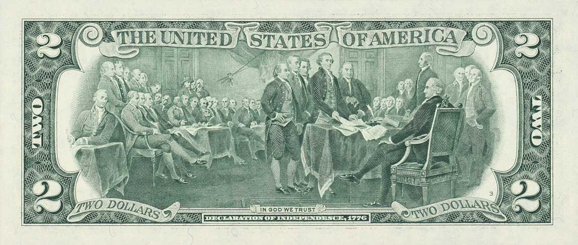 Back of United States p516r: 2 Dollars from 2003