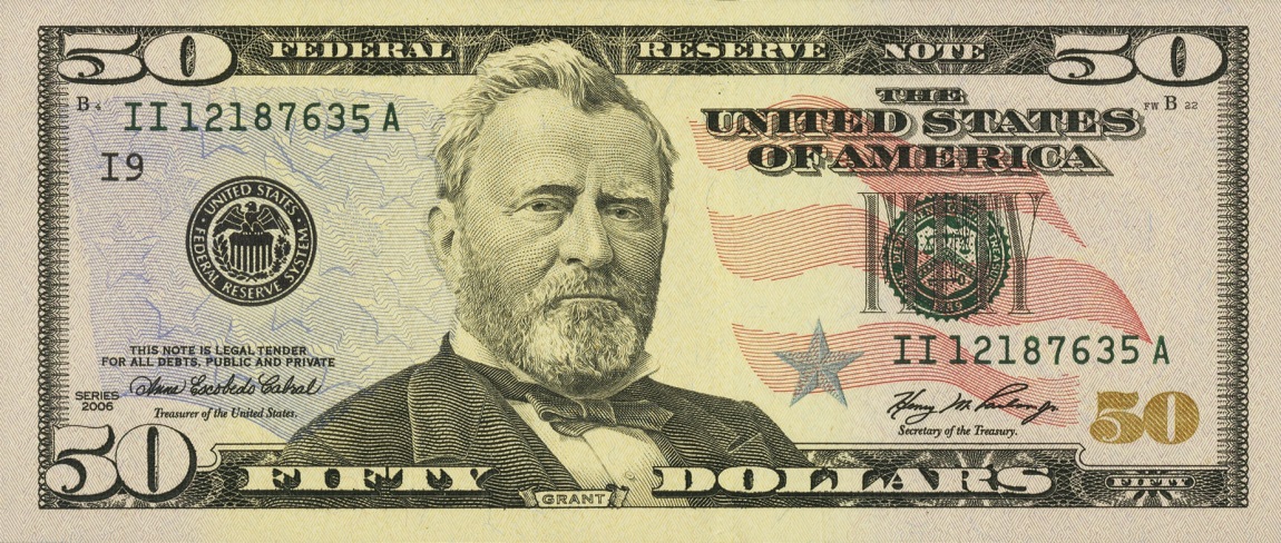 Front of United States p527: 50 Dollars from 2006