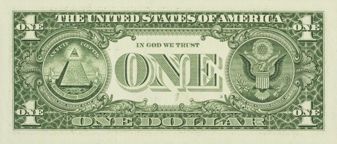 Back of United States p530: 1 Dollar from 2009