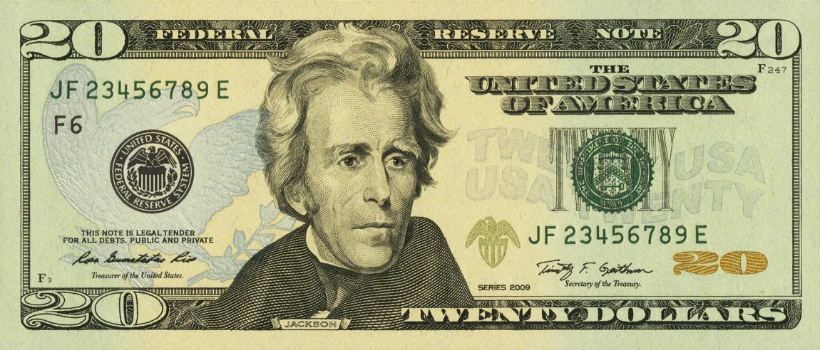 Front of United States p533: 20 Dollars from 2009