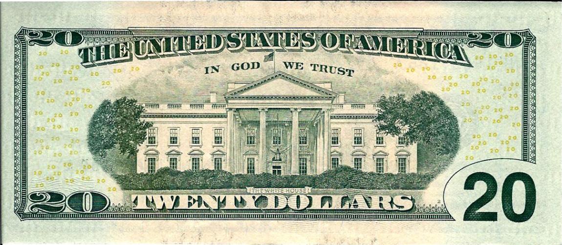 Back of United States p546: 20 Dollars from 2017