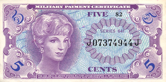 Front of United States pM57a: 5 Cents from 1965