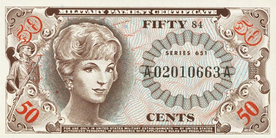 Front of United States pM72D: 50 Cents from 1969