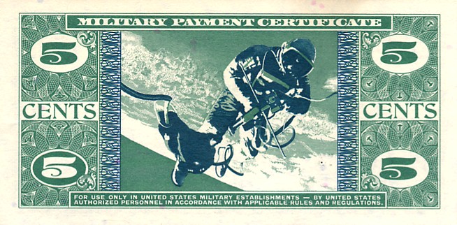 Back of United States pM75a: 5 Cents from 1969