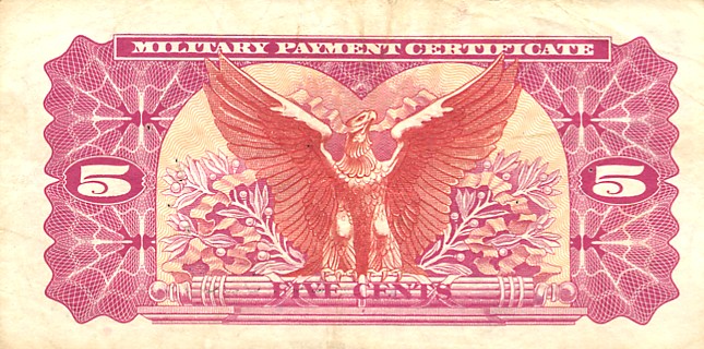 Back of United States pM91a: 5 Cents from 1970