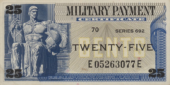 Front of United States pM93a: 25 Cents from 1970
