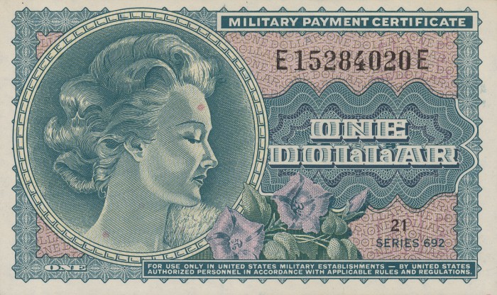 Front of United States pM95a: 1 Dollar from 1970