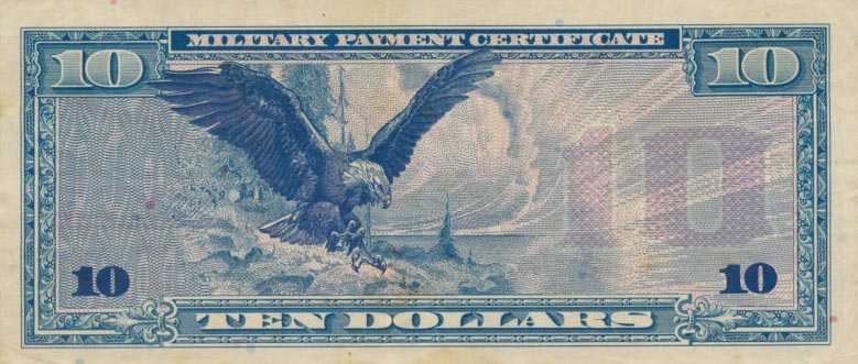 Back of United States pM97a: 10 Dollars from 1970