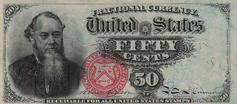 Front of United States p120: 50 Cents from 1863