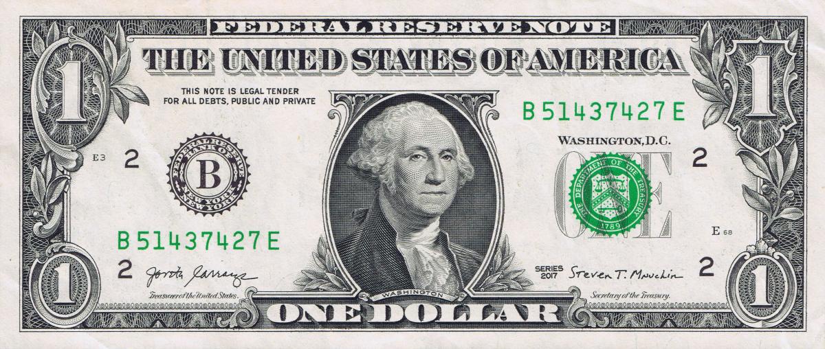 Front of United States p545B: 2 Dollars from 2017