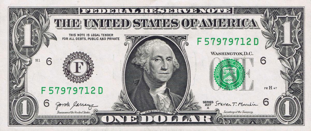 Front of United States p545F: 2 Dollars from 2017