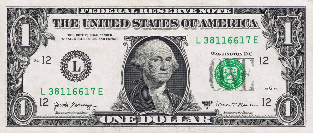 Front of United States p545L: 2 Dollars from 2017