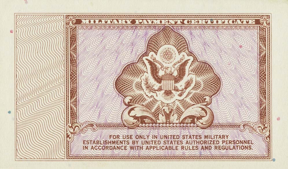 Back of United States pM19r: 1 Dollar from 1948