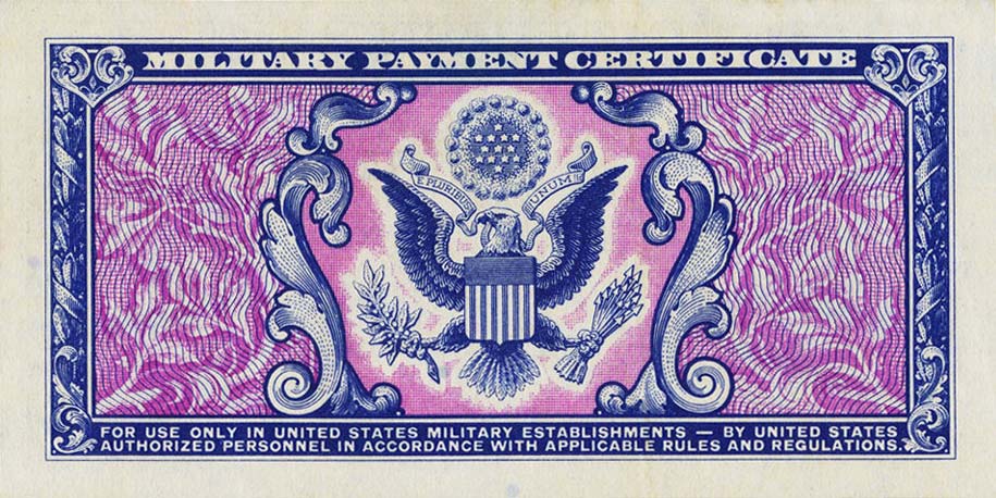 Back of United States pM22r: 5 Cents from 1951