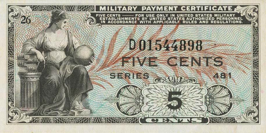 Front of United States pM22r: 5 Cents from 1951