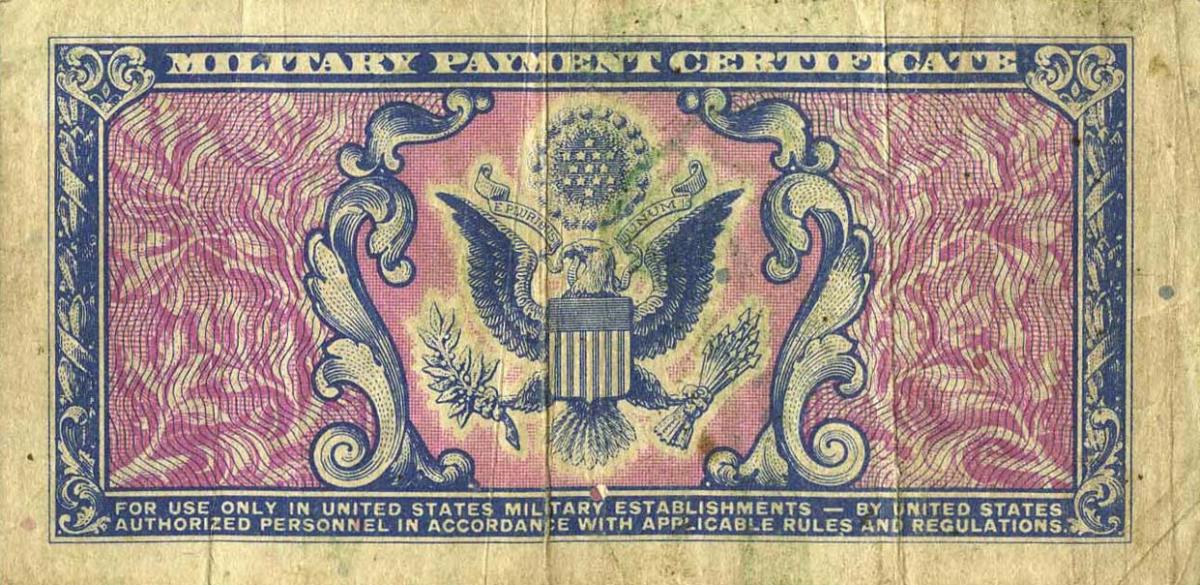 Back of United States pM25r: 50 Cents from 1951