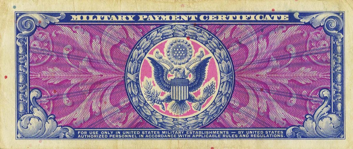Back of United States pM28r: 10 Dollars from 1951