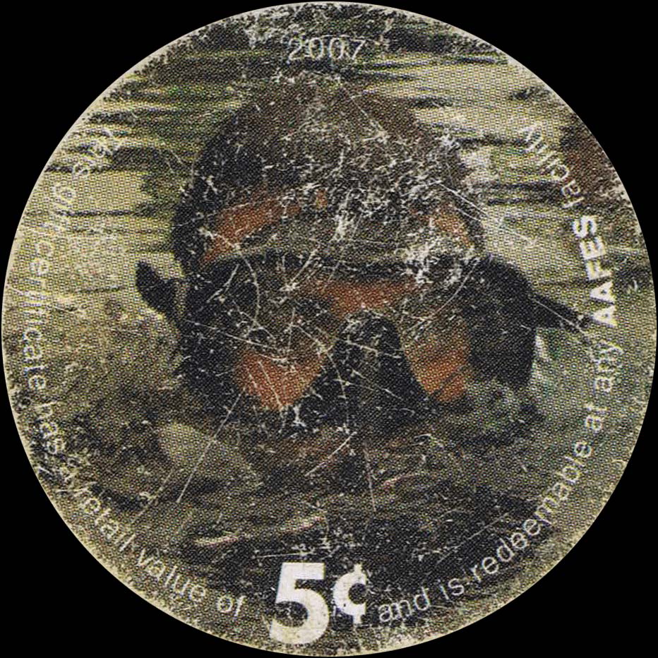 Front of United States pM407: 5 Cents from 2007