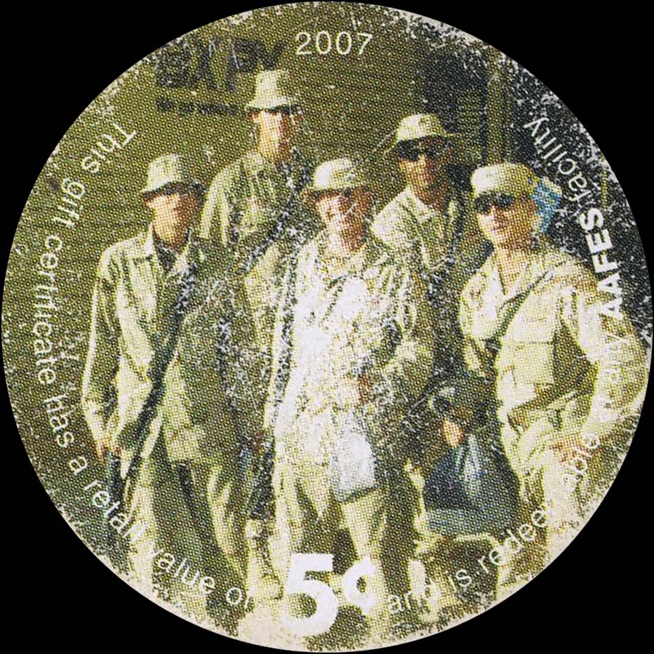 Front of United States pM408: 5 Cents from 2007