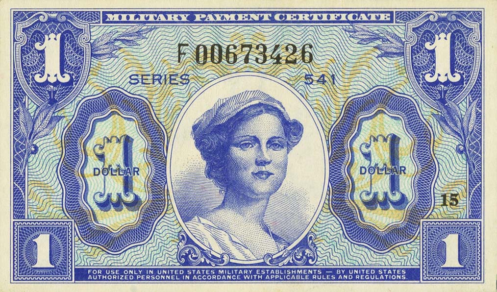 Front of United States pM40r: 1 Dollar from 1958