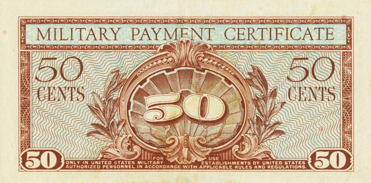 Back of United States pM46r: 50 Cents from 1961