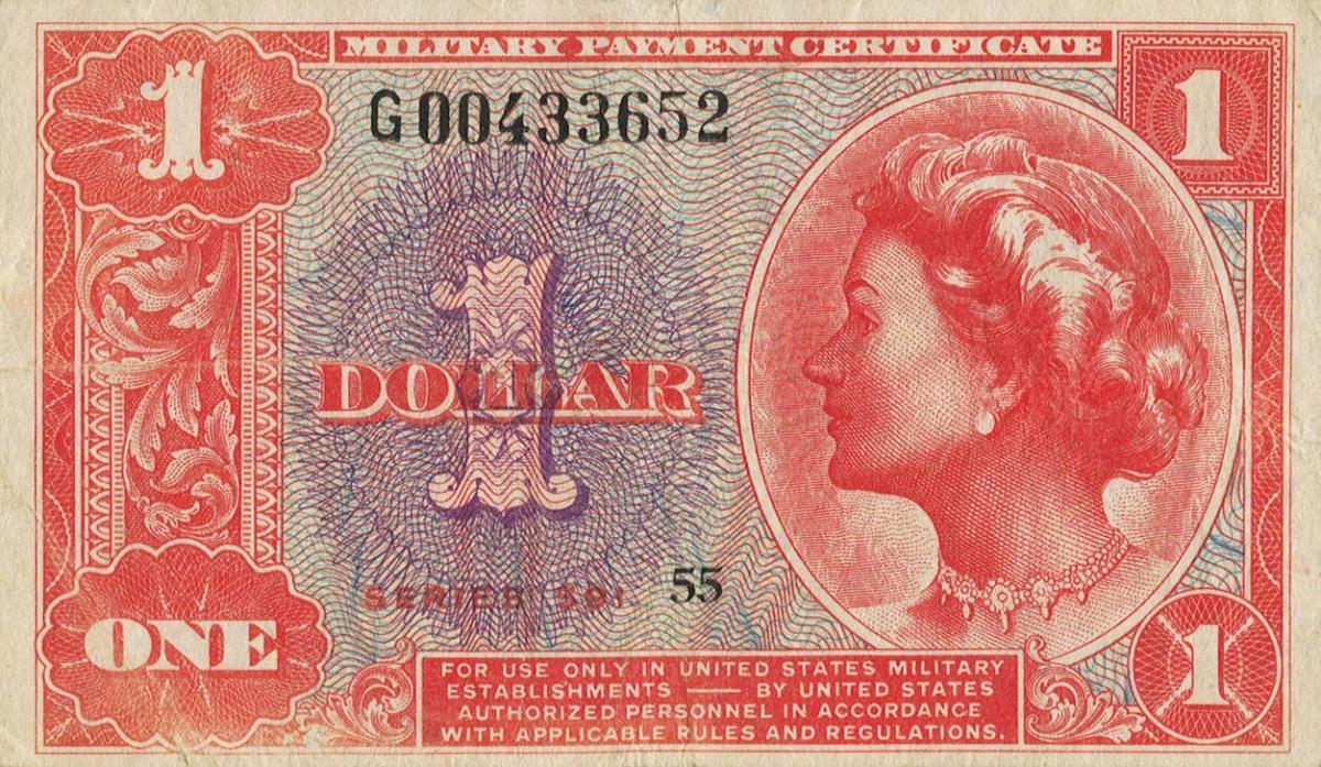 Front of United States pM47r: 1 Dollar from 1961