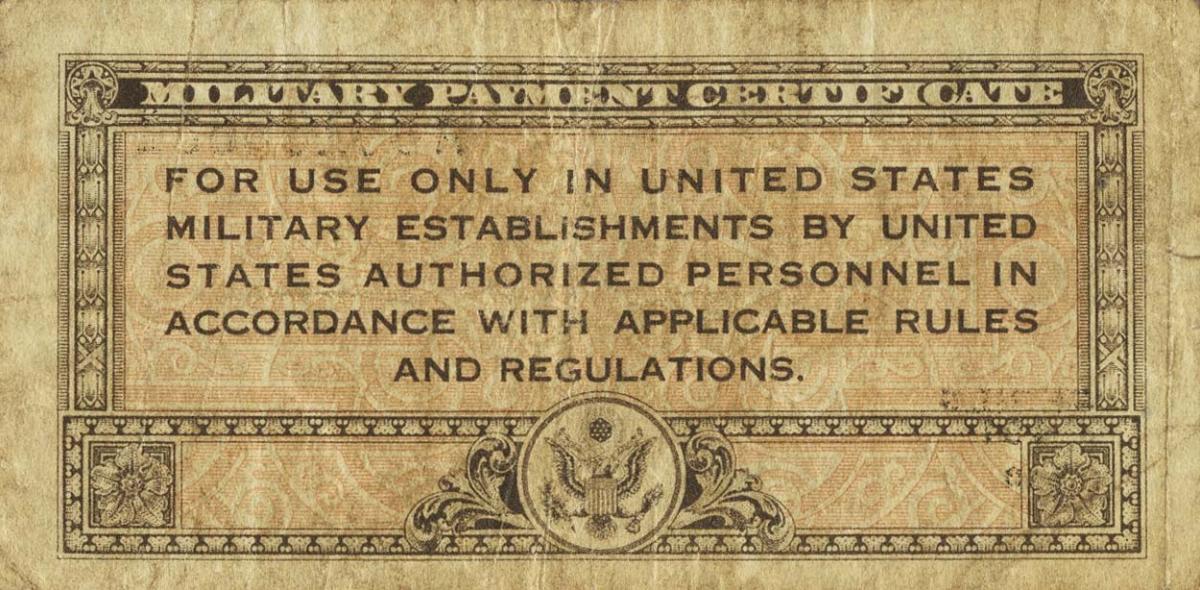 Back of United States pM4r: 50 Cents from 1946