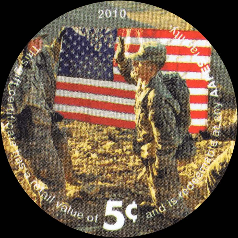 Front of United States pM520: 5 Cents from 2010