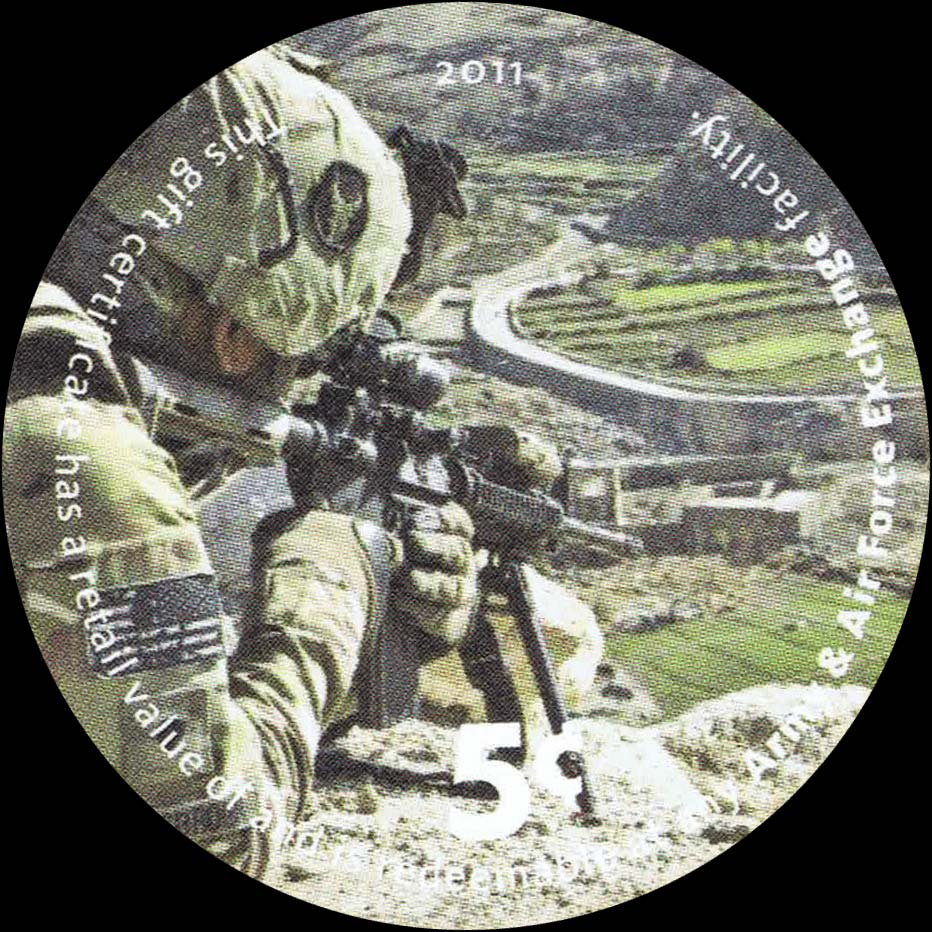 Front of United States pM557: 5 Cents from 2011