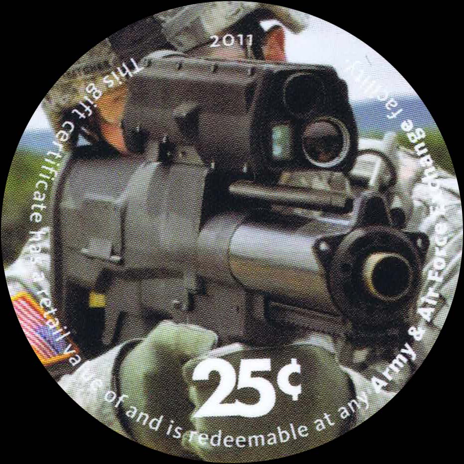 Front of United States pM582: 25 Cents from 2011