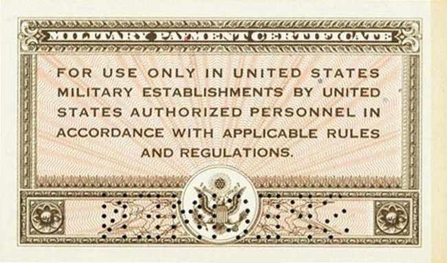 Back of United States pM5r: 1 Dollar from 1946