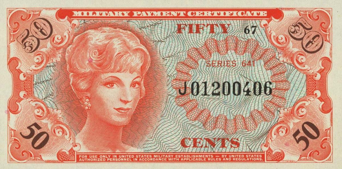 Front of United States pM60r: 50 Cents from 1965