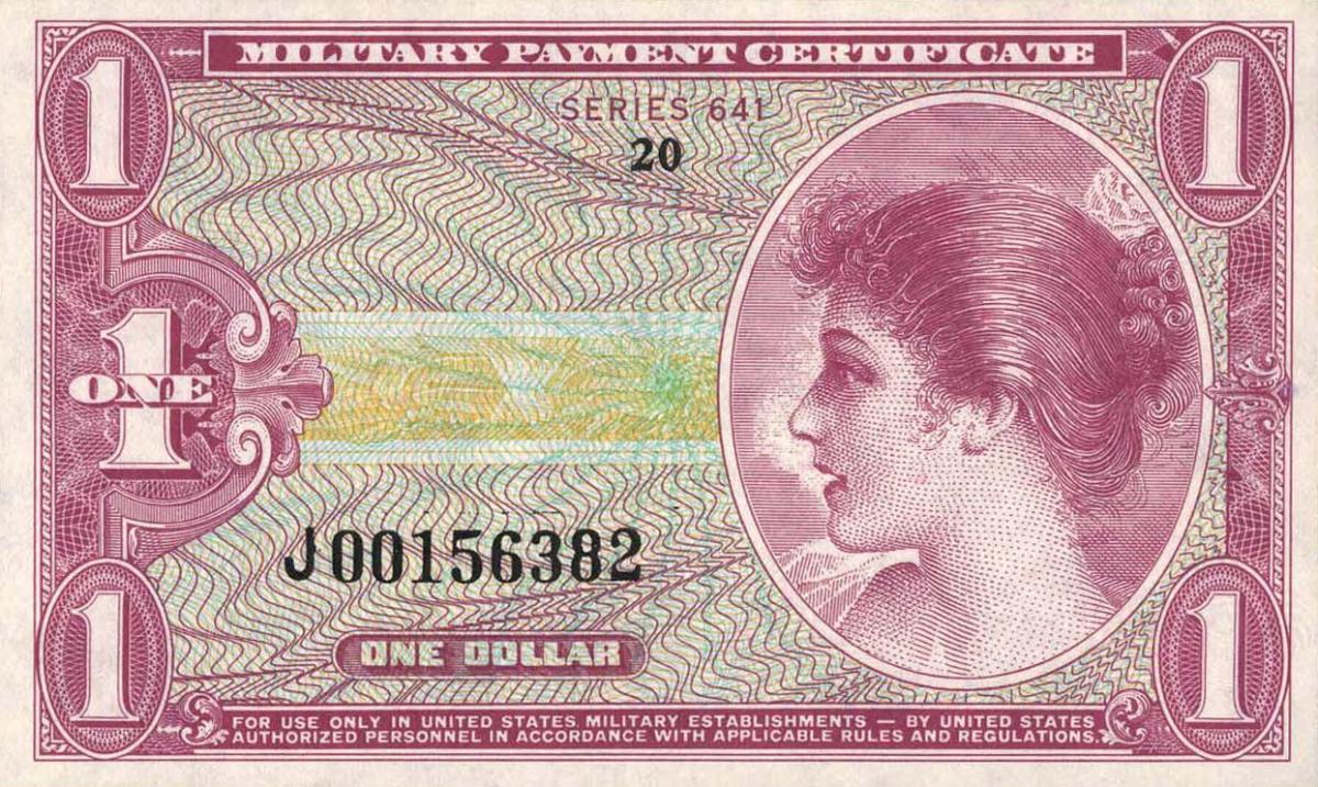 Front of United States pM61r: 1 Dollar from 1965