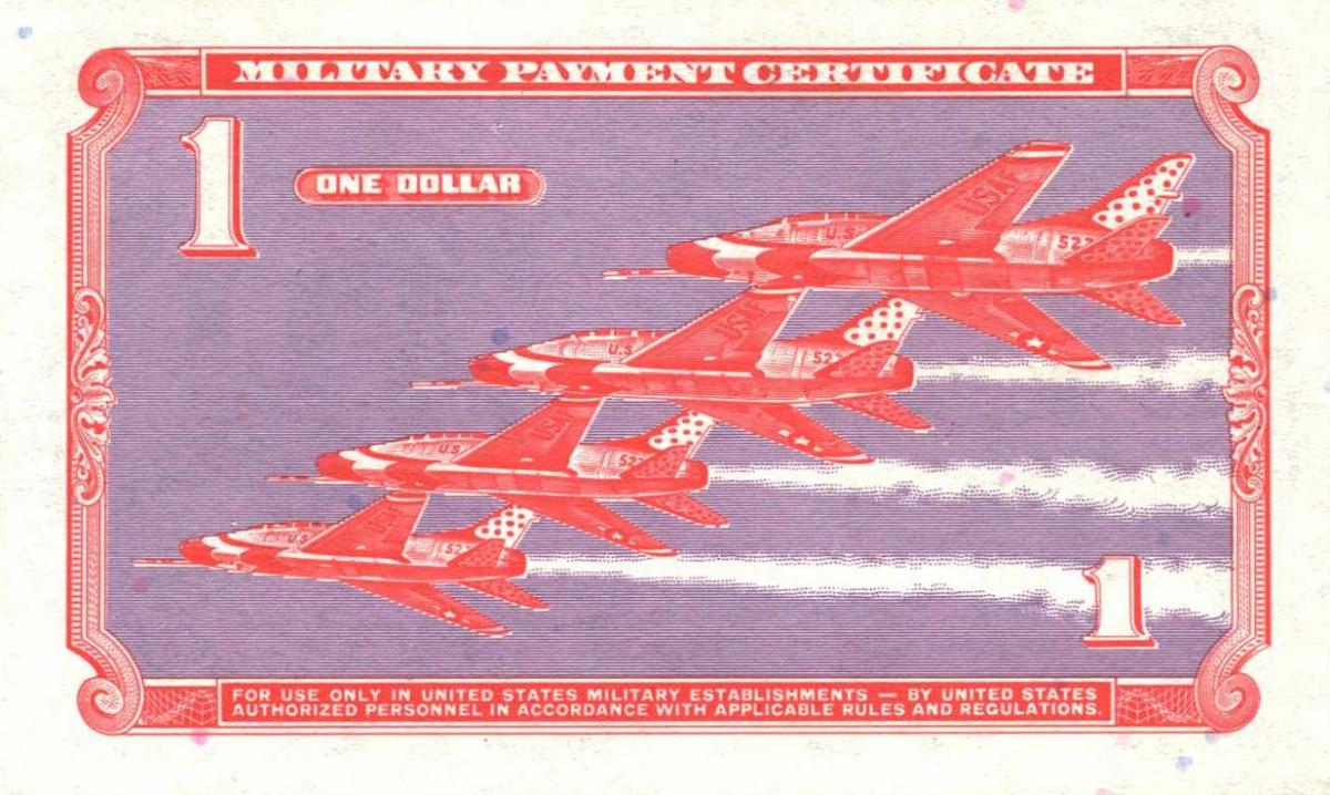 Back of United States pM79r: 1 Dollar from 1969