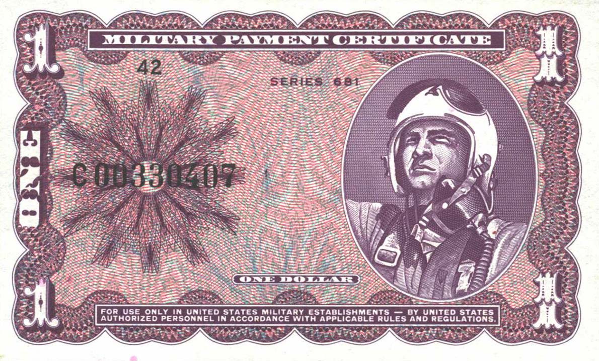 Front of United States pM79r: 1 Dollar from 1969