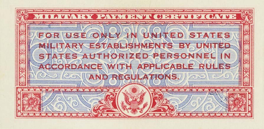Back of United States pM8r: 5 Cents from 1947