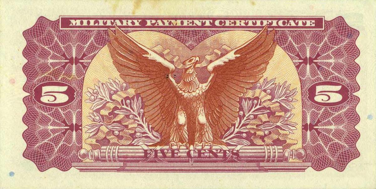Back of United States pM91r: 5 Cents from 1970