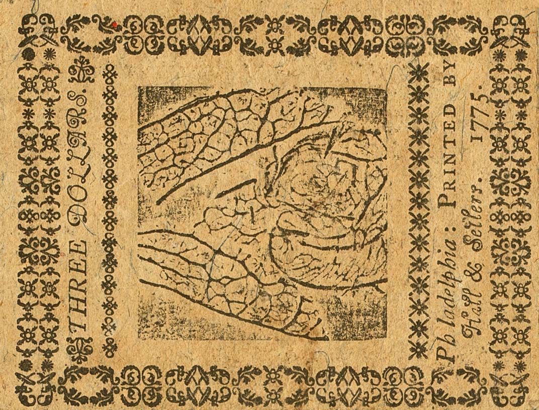 Back of United States pS103: 3 Dollars from 1775