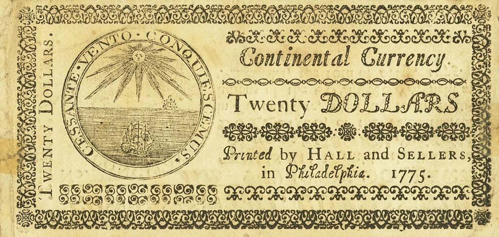 Back of United States pS109: 20 Dollars from 1775