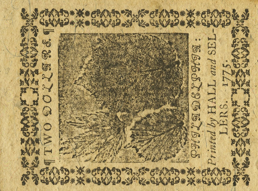 Back of United States pS112: 2 Dollars from 1775