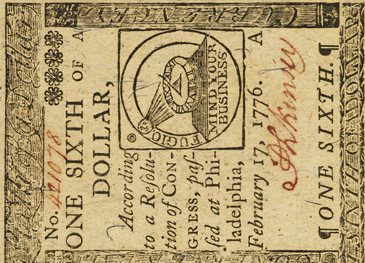Front of United States pS119: 0.17 Dollar from 1776