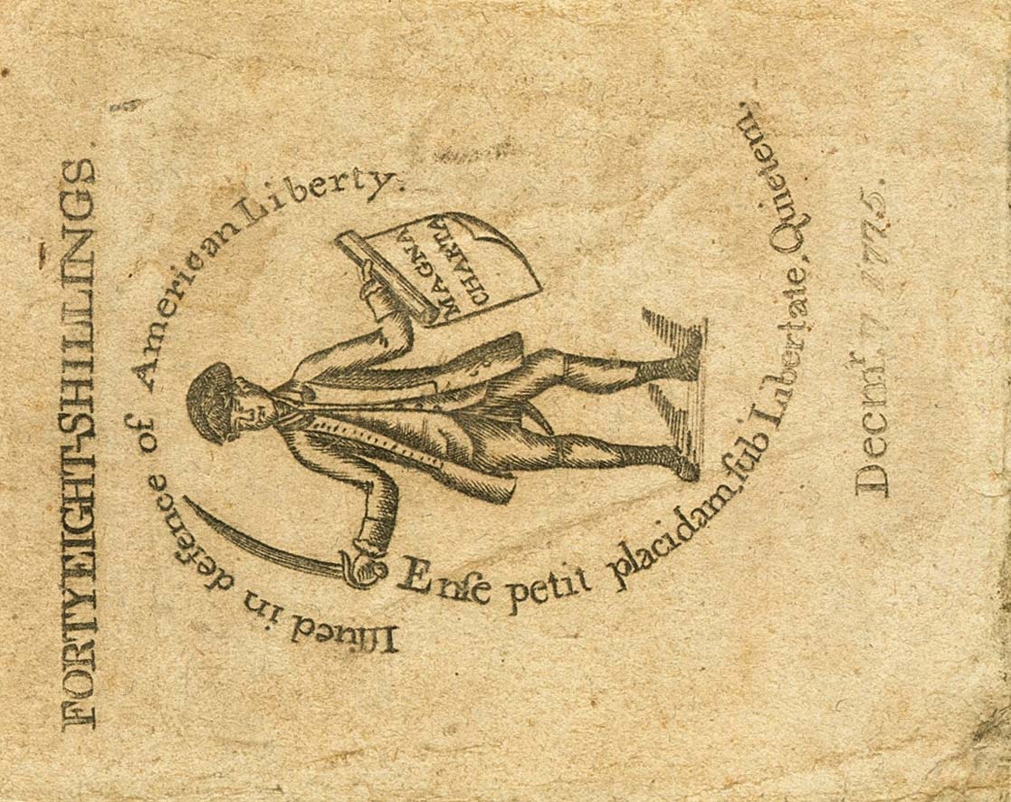 Back of United States pS1247: 48 Shillings from 1775