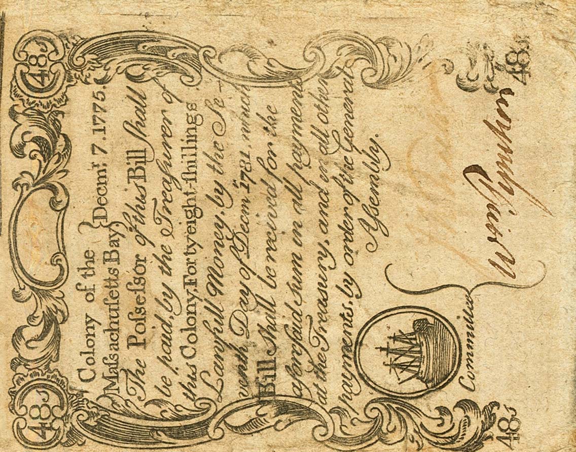 Front of United States pS1247: 48 Shillings from 1775