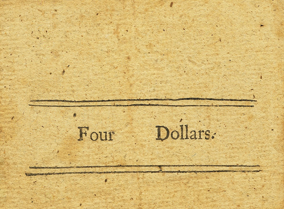 Back of United States pS1267: 24 Shillings from 1776