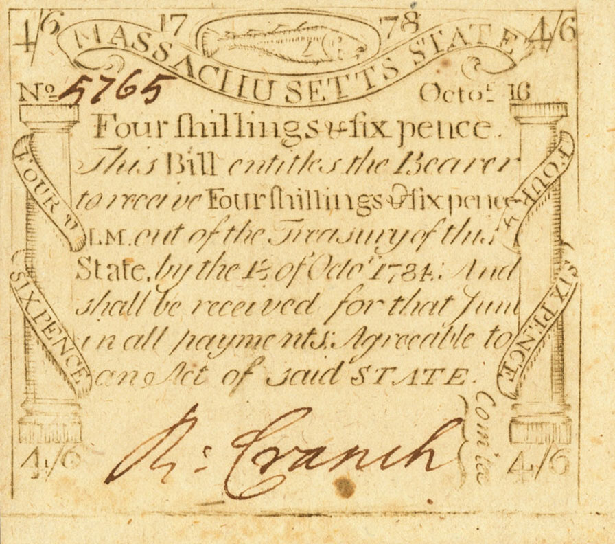 Front of United States pS1314: 4 Pence from 1778