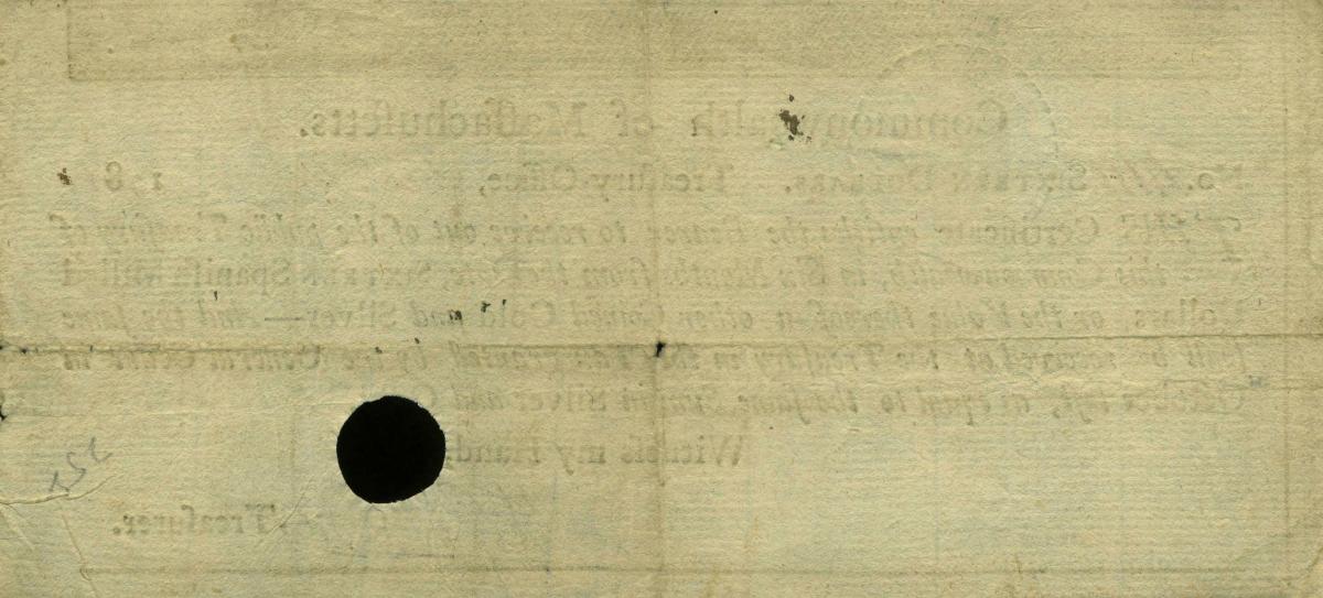 Back of United States pS1347: 16 Dollars from 1781