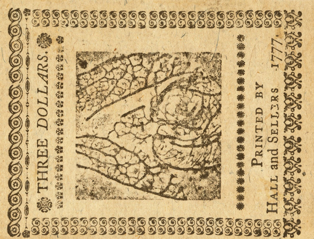 Back of United States pS164: 3 Dollars from 1777