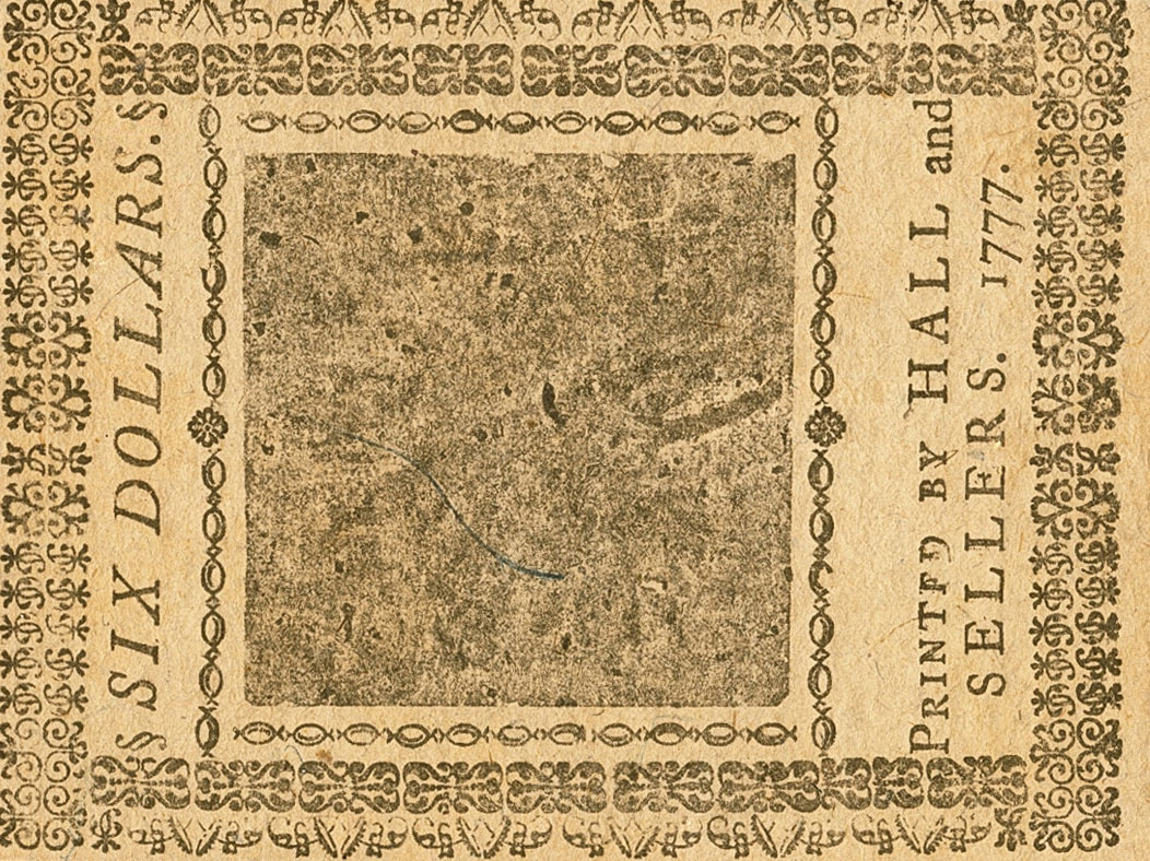 Back of United States pS167: 6 Dollars from 1777