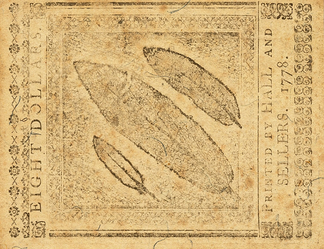 Back of United States pS175: 8 Dollars from 1778